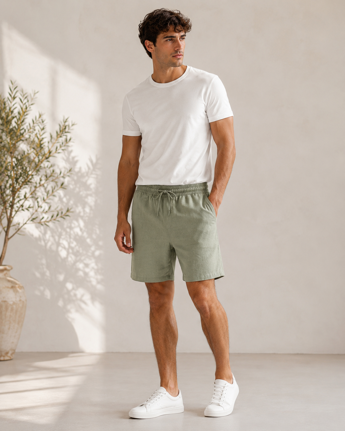 RAVN Relaxed Fit Keten Şort